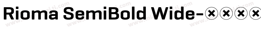 Rioma SemiBold Wide字体转换